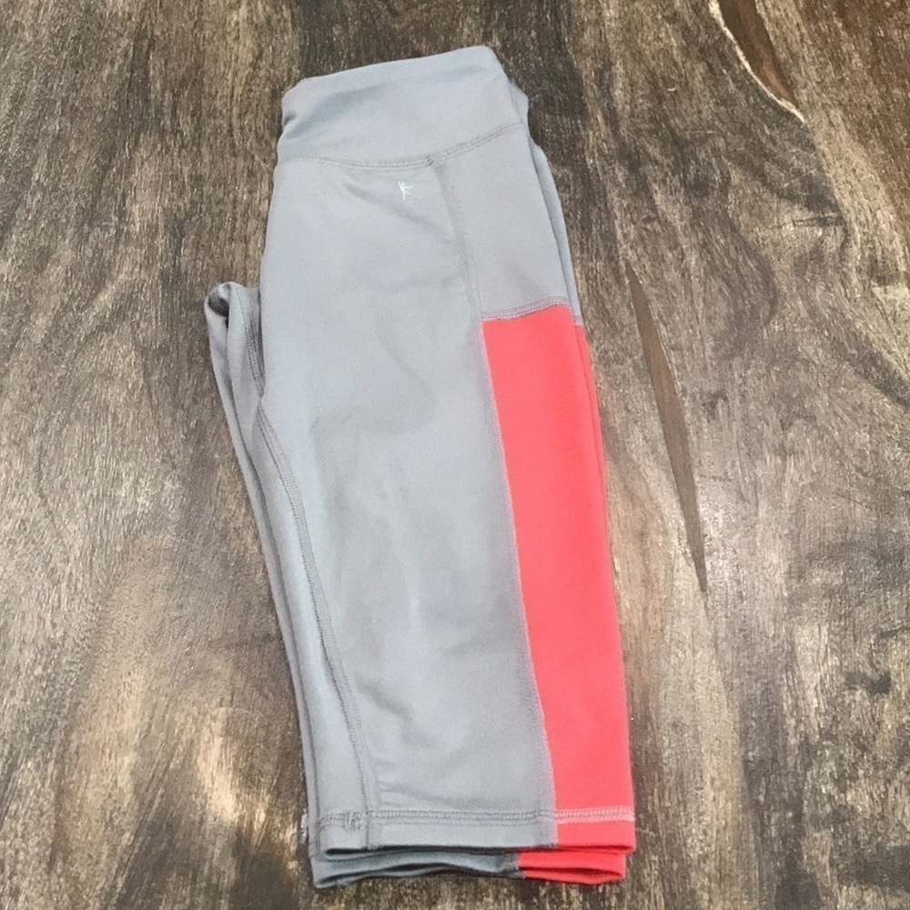 Danskin Now Girls Leggings, M (7/8), Gray & Red/Pink - Picture 3 of 8